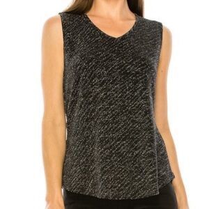 Black Silvertone Tank